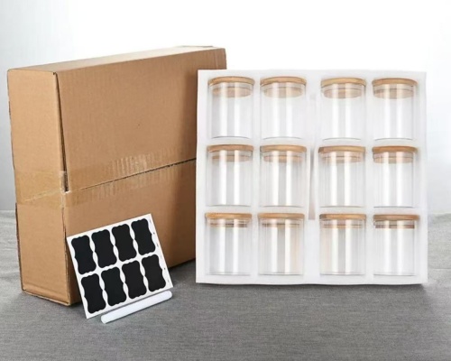 Modern Kitchen Design Using Glass Storage Sets